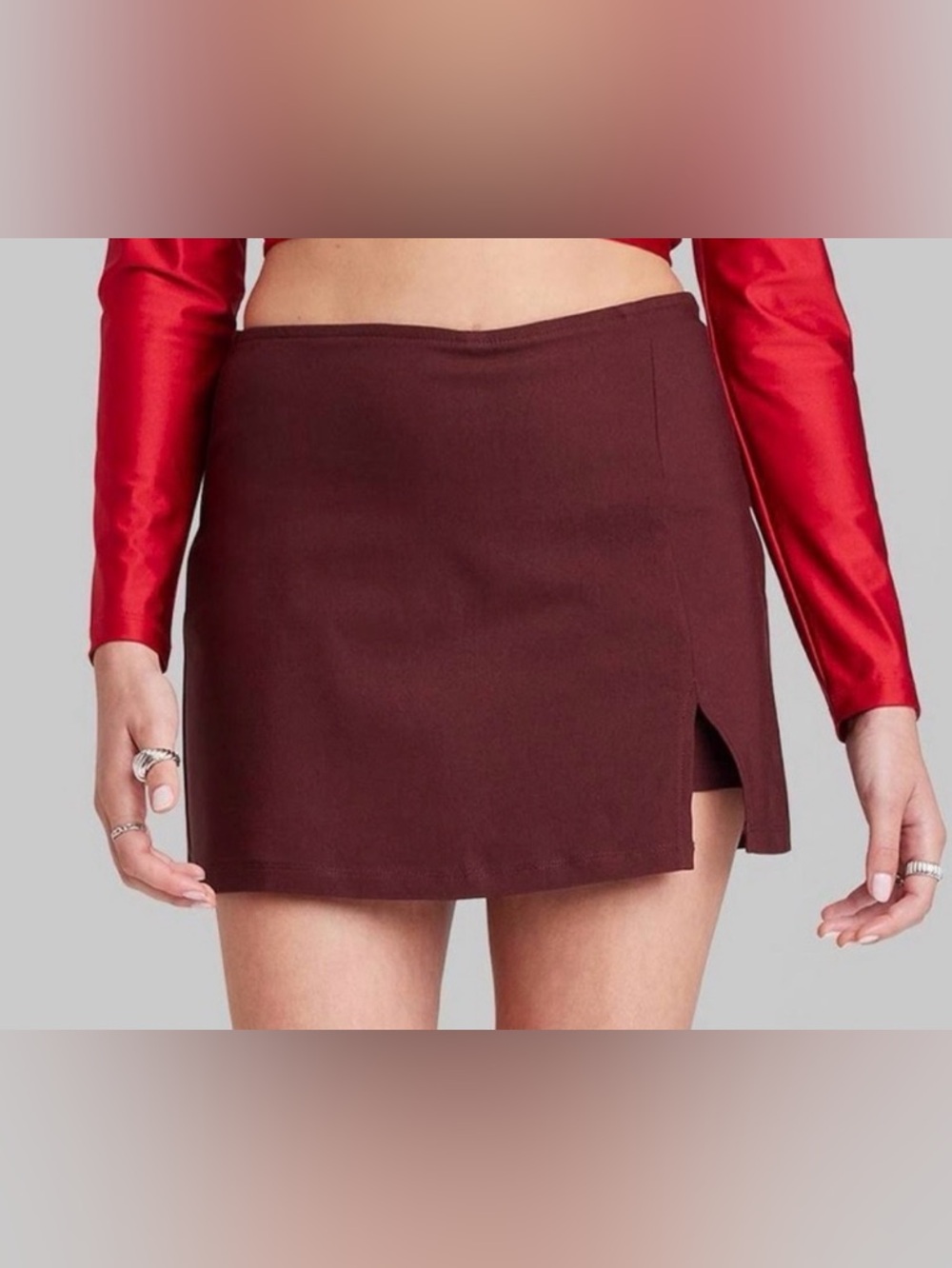 Wild Fable Bodycon High Rise Skort With Underlying Shorts Size Extra Large EUC